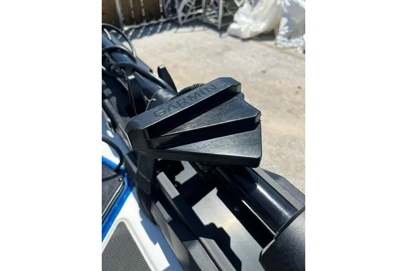 Slide: The Image of Garmin device mounted on a 2018 Nitro Z18 boat, close-up view. - 69