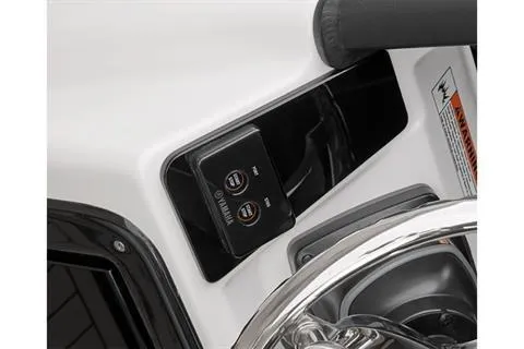 Slide: The Image of 2025 Yamaha Boats 255 FSH Sport E dashboard controls with sleek design and modern features. - 5