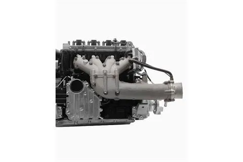 Slide: The Image of 2025 Yamaha Boats 255 FSH Sport E engine component, showcasing intricate mechanical design. - 6