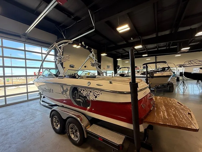 Slide: The Image of 2008 MasterCraft X-15 boat in a showroom. - 15