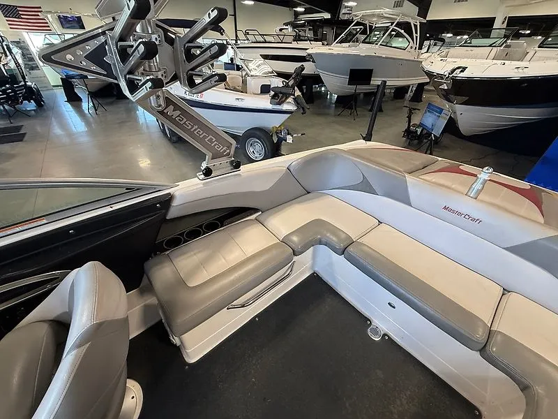 Slide: The Image of Interior of a 2008 MasterCraft X-15 boat in showroom. - 8