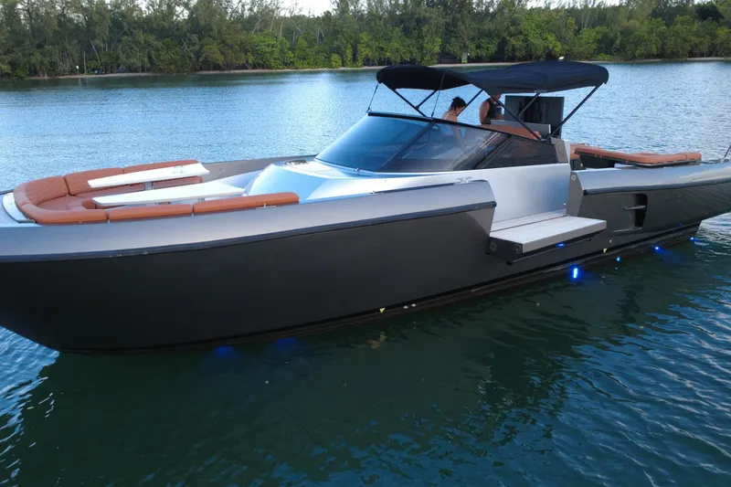 Slide: The Image of Luxurious 2015 CNM Continental yacht cruising on serene waters with sleek design and modern features. - 3