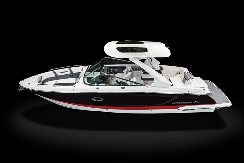 Slide: The Image of Manufacturer Provided Image: 2021 Chaparral 307 SSX boat with sleek design and modern features. - 21
