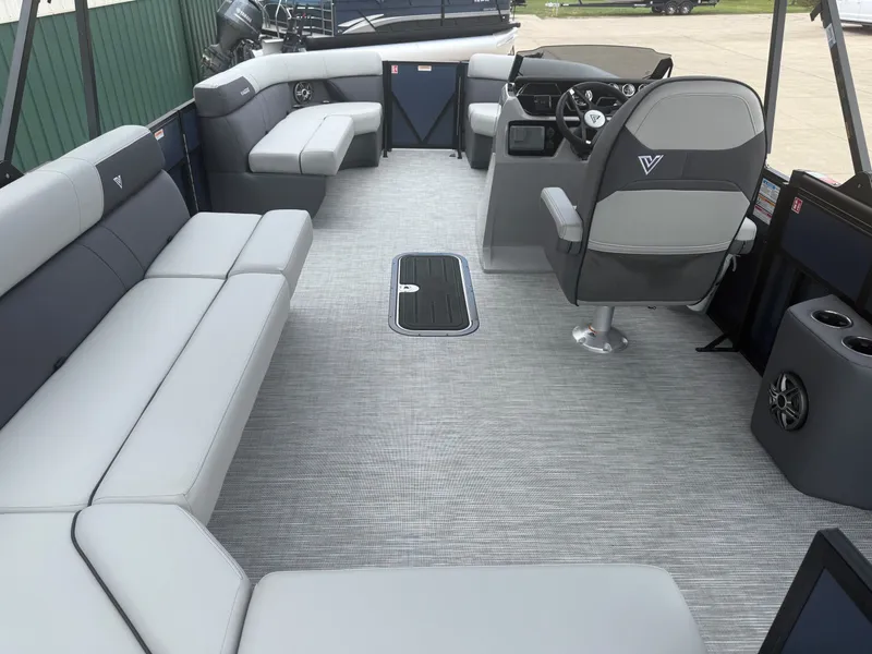 Slide: The Image of Interior of 2026 Viaggio Lago V 20C with gray seating. - 15