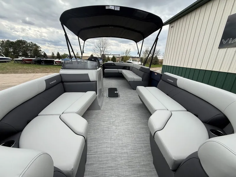 Slide: The Image of Interior of 2026 Viaggio Lago V 20C pontoon boat. - 7