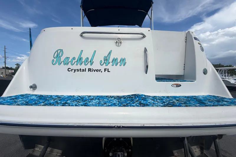 Slide: The Image of 2004 Bayliner 2452 Ciera Express boat, named "Rachel Ann," docked in Crystal River, FL. - 5