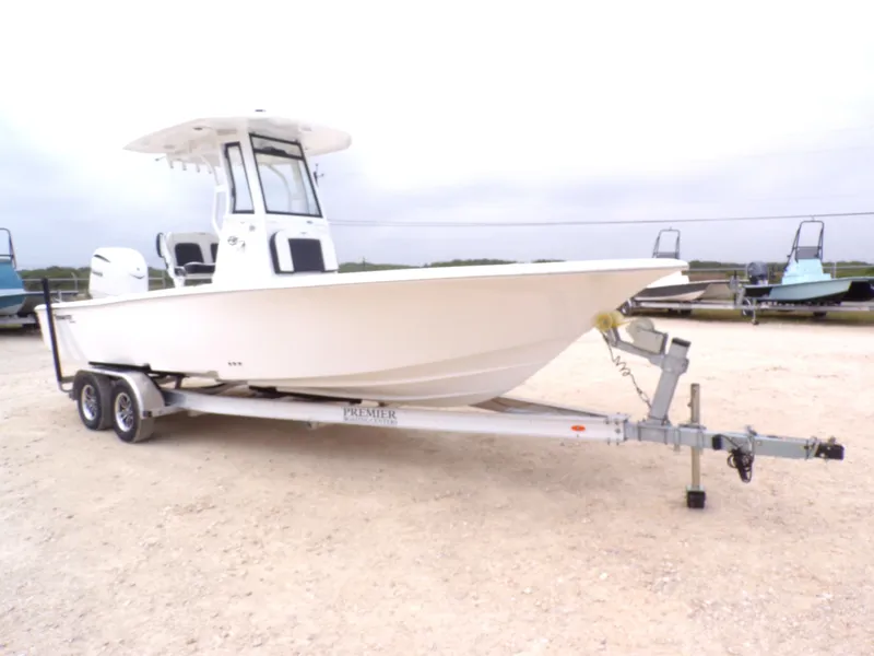 Slide: The Image of 2026 Tidewater 2500 Carolina Bay boat on trailer. - 16