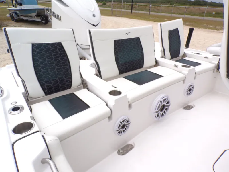 Slide: The Image of Interior of 2026 Tidewater 2500 Carolina Bay with cushioned seating. - 38