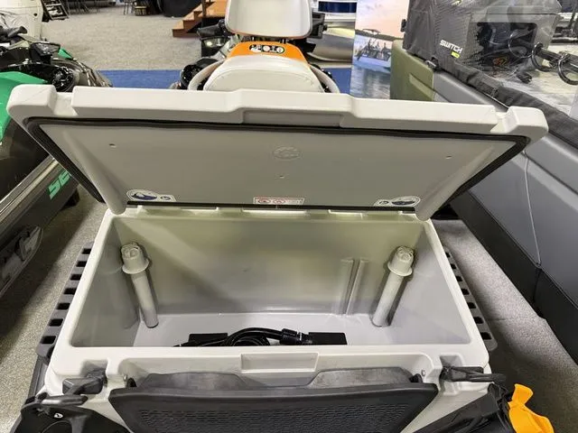 Slide: The Image of Open storage compartment of 2026 Sea-Doo FISH PRO jet ski. - 6