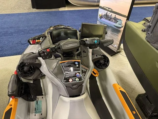 Slide: The Image of 2026 Sea-Doo FISH PRO jet ski with advanced controls. - 9