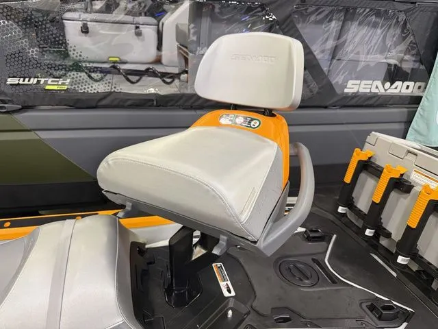 Slide: The Image of 2026 Sea-Doo FISH PRO seat with fishing rod holders. - 7
