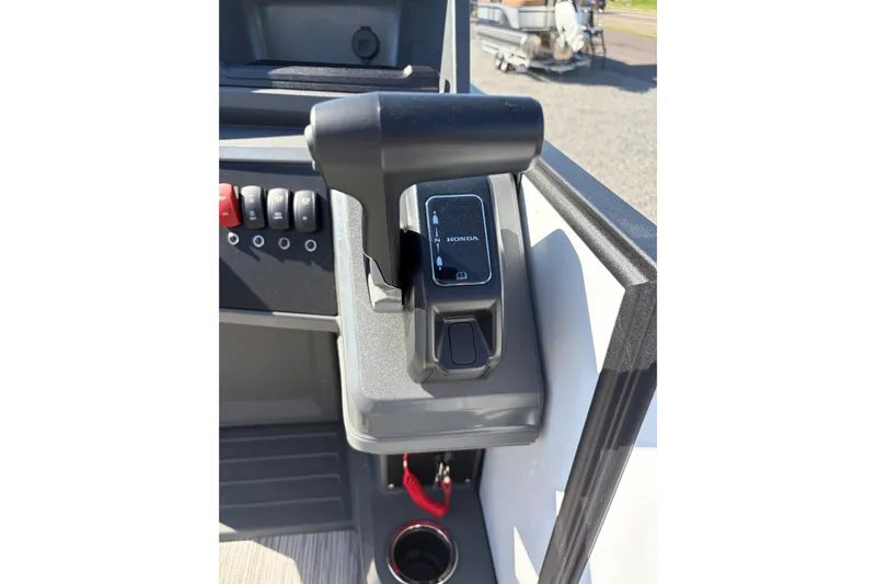 Slide: The Image of Boat control panel with throttle lever, Whisper S17, 2026 model. - 12