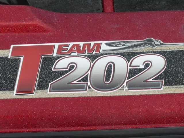 Slide: The Image of Skeeter ZX202 boat decal featuring "Team 202" design, year 2000. - 16