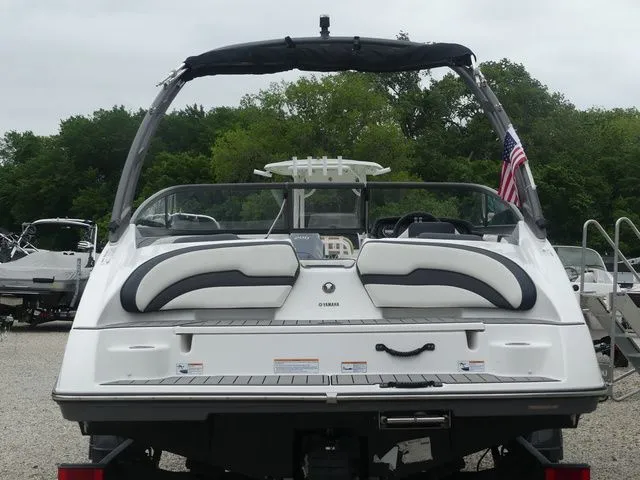 Slide: The Image of Rear view of a 2019 Yamaha AR195 boat outdoors. - 3