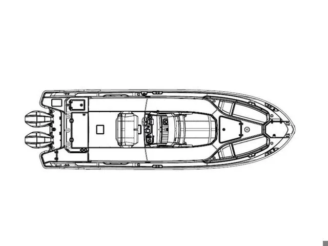 Slide: The Image of Top view of Boston Whaler 280 Dauntless 2026 boat design. - 4