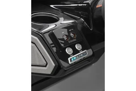 Slide: The Image of 2026 Yamaha Boats 252XE dashboard with sleek controls and modern design. - 5