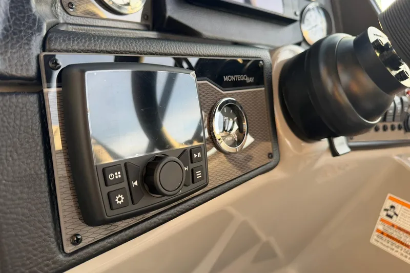 Slide: The Image of Dashboard of 2026 Montego Bay ST8524 SB DLX with control panel and steering wheel. - 20