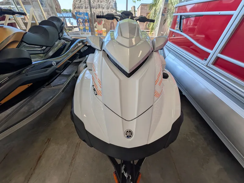 Slide: The Image of 2026 Yamaha GP1900A-CA jet ski in a showroom. - 8
