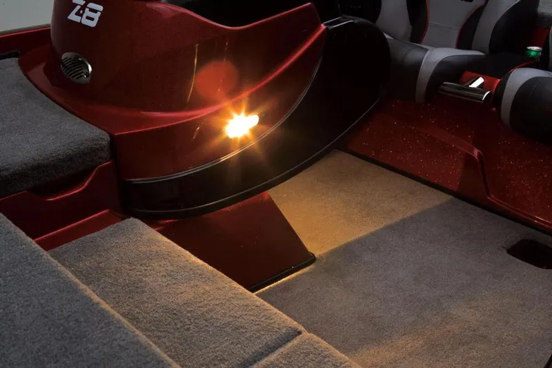 Slide: The Image of Manufacturer Provided Image: 2013 Nitro Z-8 boat interior with illuminated seating area and carpeted flooring. - 42