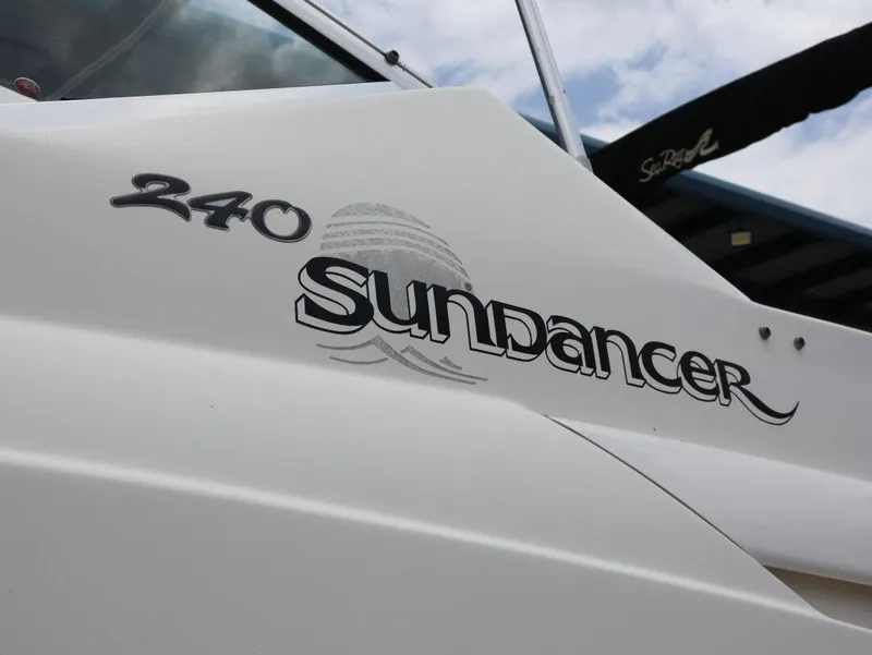 Slide: The Image of Close-up of Sea Ray 240 Sundancer logo, 2008 model. - 7