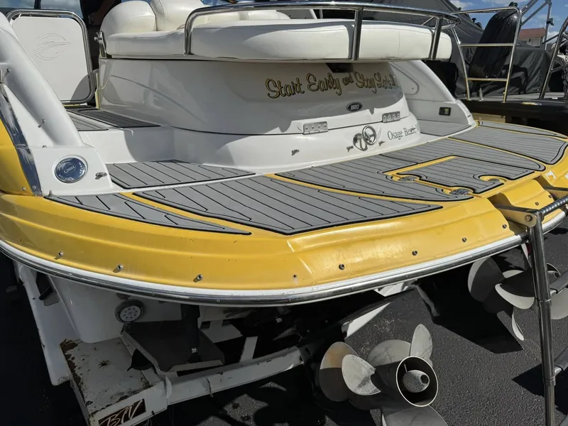 Slide: The Image of 2007 Crownline Bowrider 320 LS with yellow stern deck. - 16
