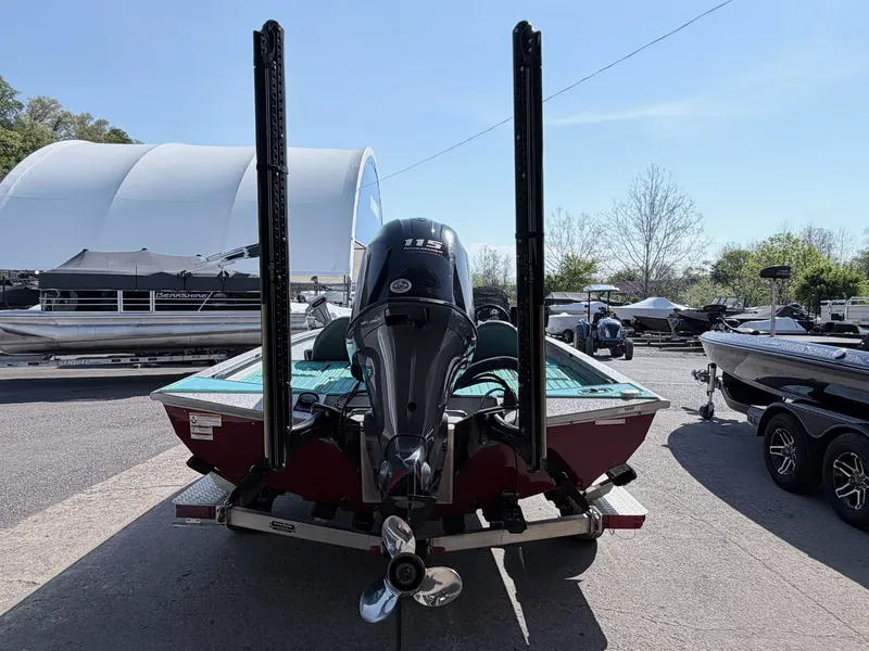 Slide: The Image of 2017 Xpress X19 boat with outboard motor on trailer. - 16