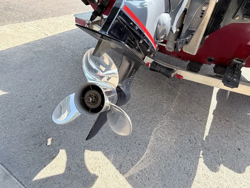 Slide: The Image of Close-up of a 2017 Xpress X19 boat propeller. - 6