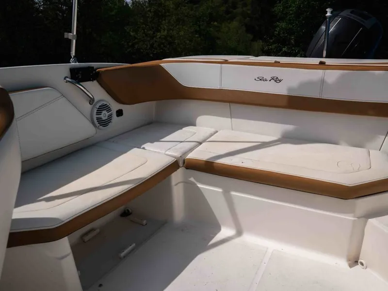 Slide: The Image of Interior of a 2018 Sea Ray SPX 210 Outboard boat. - 16