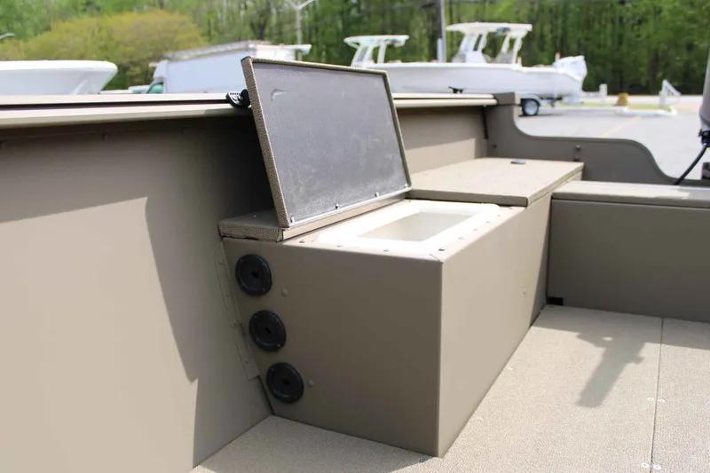 Slide: The Image of Interior view of G3 Outfitter V187 T boat, model 2026. - 16