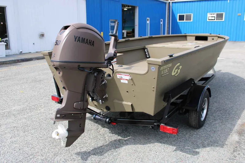 Slide: The Image of 2026 G3 Outfitter V187 T boat with Yamaha engine. - 3