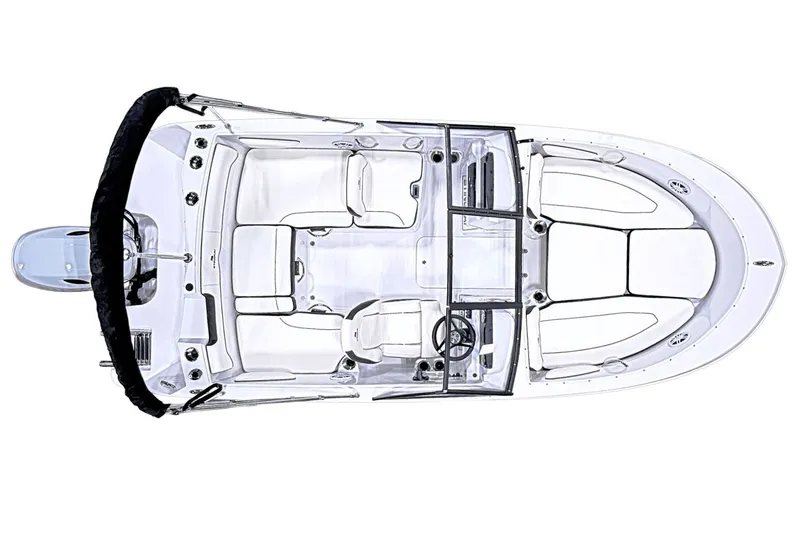 The Image of Top view of 2026 Stingray 172 DC boat, white interior. - 1