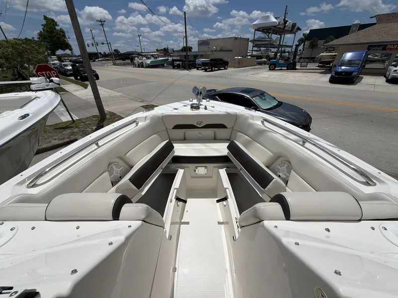 Slide: The Image of Interior view of a 2022 Sailfish 245 DC boat at the dock. - 15