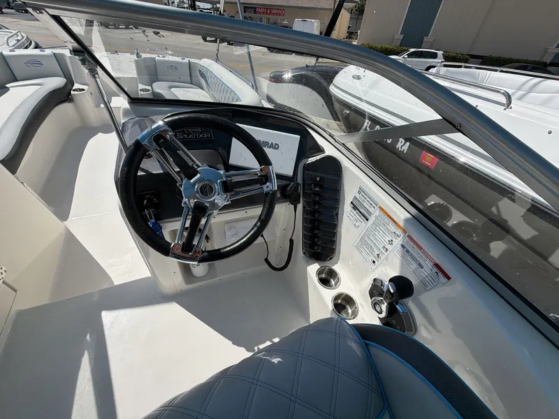 Slide: The Image of Interior view of 2023 Splender 259 Sunstar boat cockpit. - 12