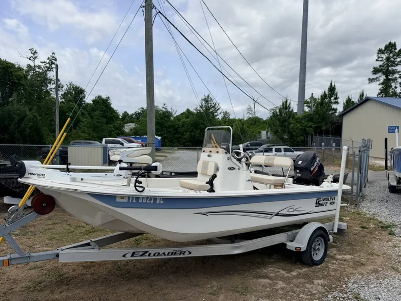 The Image of 2016 Carolina Skiff JVX18CC on trailer, ready for adventure. - 1