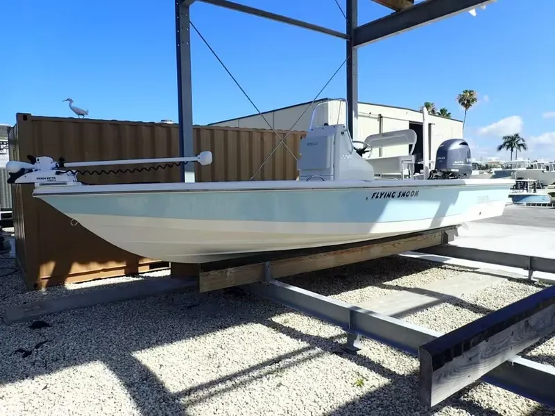Slide: The Image of 2018 Pathfinder 2200 TRS boat on a dry dock. - 15