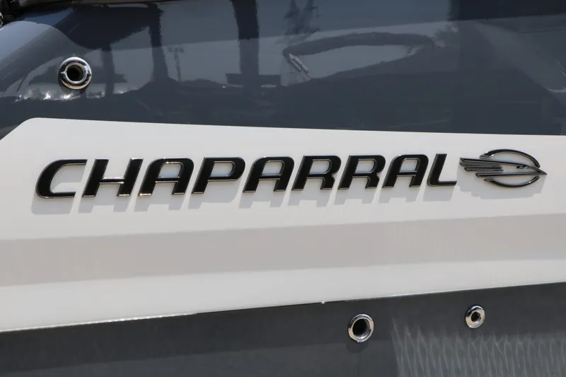 Slide: The Image of Chaparral SSX 8 2026 logo on boat hull. - 14