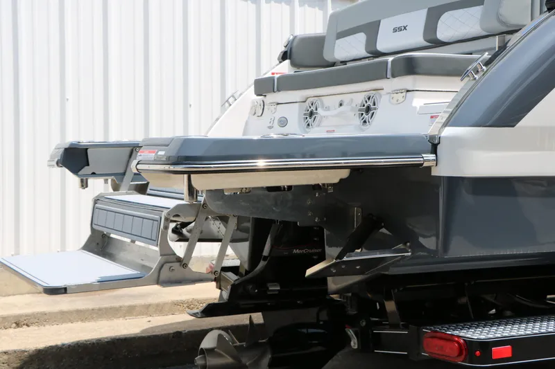 Slide: The Image of Rear view of Chaparral SSX 8 boat, model year 2026. - 24
