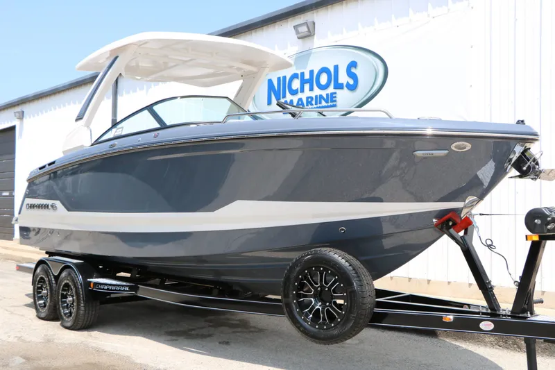 Slide: The Image of 2026 Chaparral SSX 8 boat on trailer at Nichols Marine. - 5