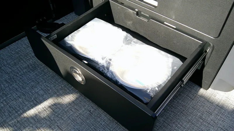 Slide: The Image of Bennington M 26 drawer with packaged plates, 2026 model. - 10