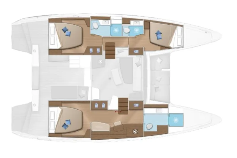Slide: The Image of Lagoon 42 Layout - 3 Cabin 3 Head - 63