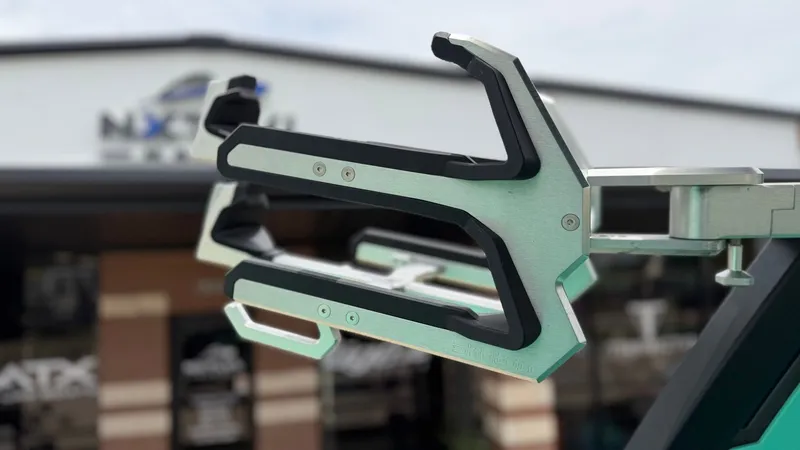Slide: The Image of Tigé 23ZX 2022 boat with sleek wakeboard rack. - 25