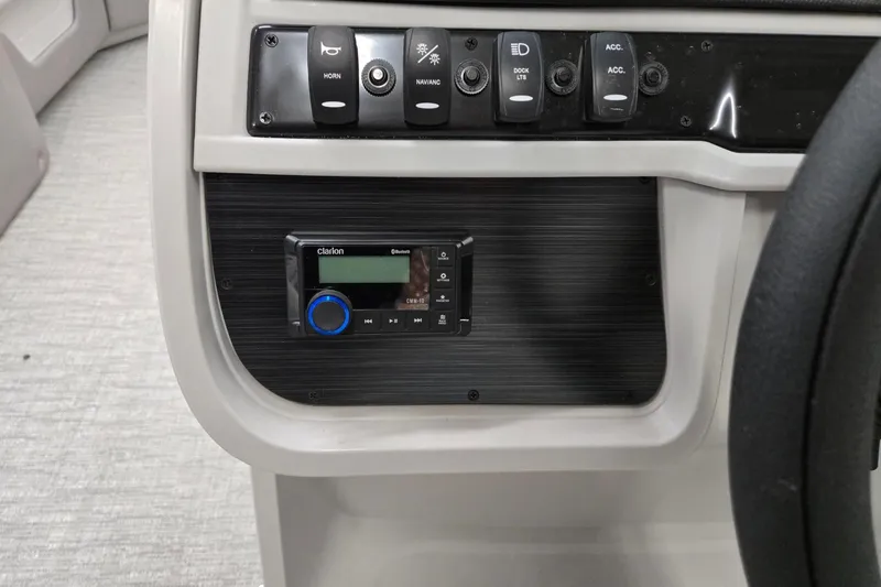 Slide: The Image of Control panel of 2026 Godfrey Sweetwater 2086 C boat with Clarion audio system. - 13