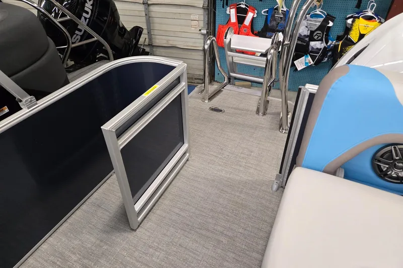 Slide: The Image of Interior of 2026 Godfrey Sweetwater 2086 C pontoon boat with seating and ladder. - 16