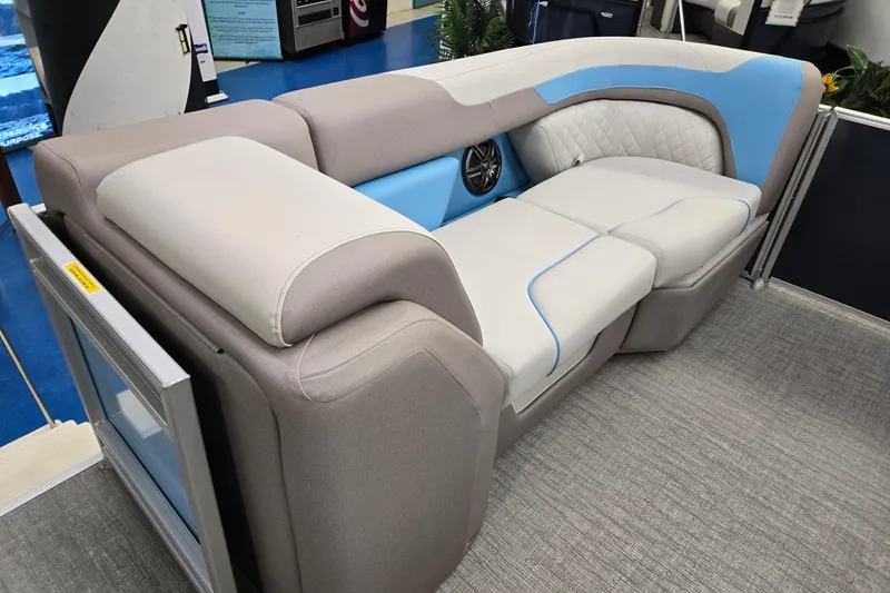Slide: The Image of 2026 Godfrey Sweetwater 2086 C boat seating, featuring modern design and comfortable upholstery. - 26