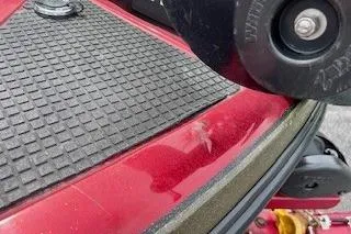 Slide: The Image of Close-up of a 2002 Nitro NX 882 SC boat deck with textured surface. - 19