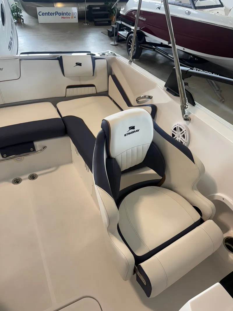 Slide: The Image of Interior of 2026 Stingray 20SBX with luxurious seating. - 9