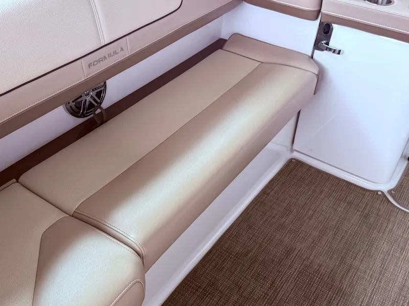 Slide: The Image of Interior of 2016 Formula 310 BR with beige seating. - 19