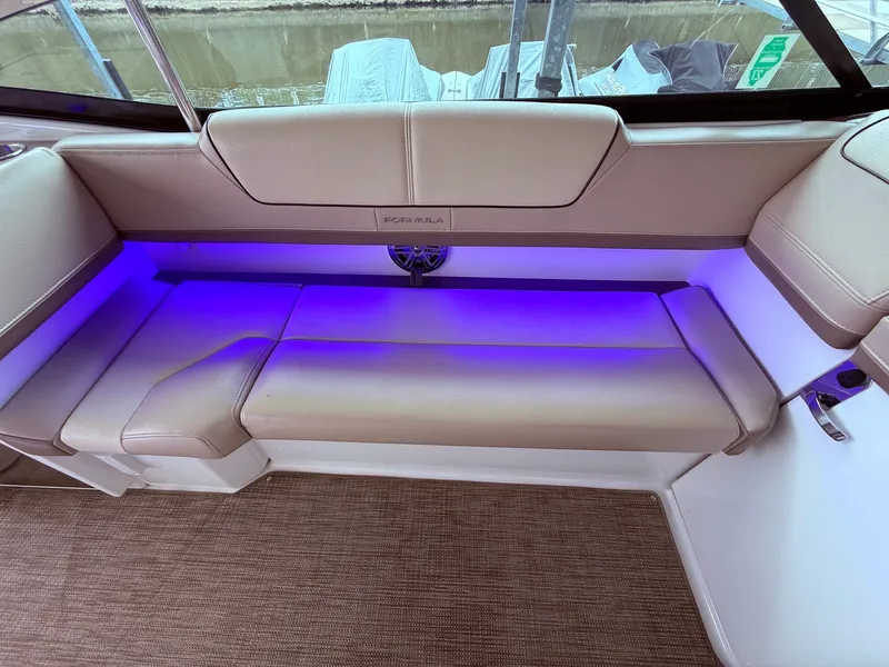 Slide: The Image of Interior of a 2016 Formula 310 BR with blue LED lighting. - 24