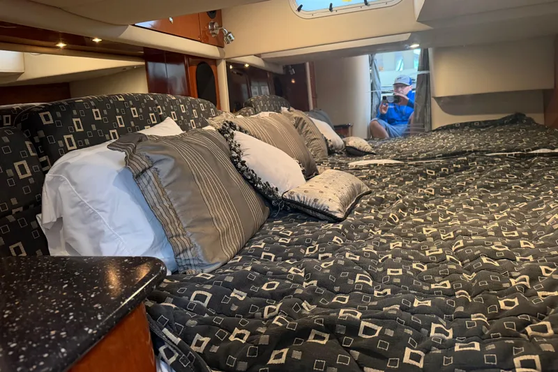 Slide: The Image of Luxurious interior of 2007 Formula 400 Super Sport yacht with plush bedding. - 39