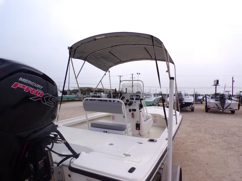 Slide: The Image of 2022 Mako 18 LTS boat with Mercury Pro XS engine. - 21